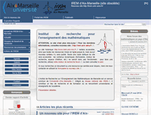 Tablet Screenshot of irem.univ-mrs.fr